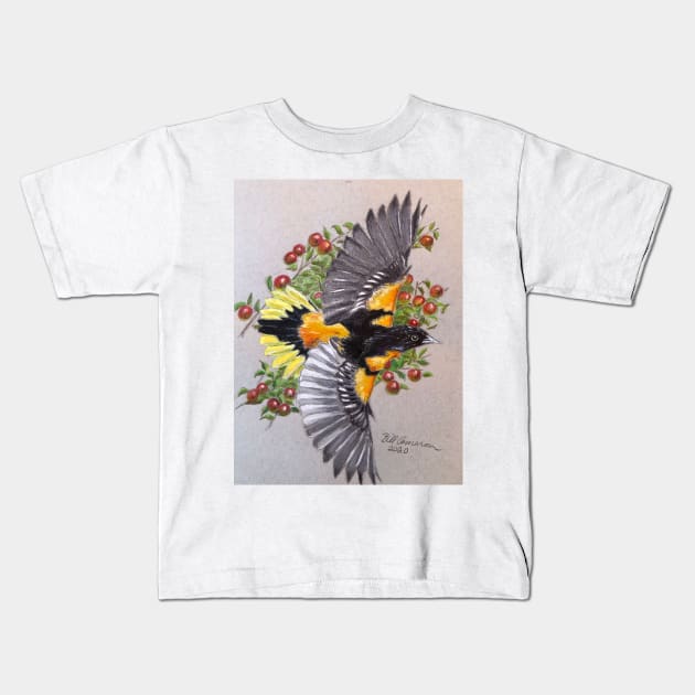 Baltimore Oriole Kids T-Shirt by Bill Cameron Fine Art